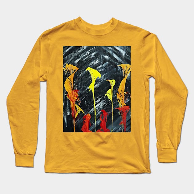 Flowers in Garden Long Sleeve T-Shirt by Madhav